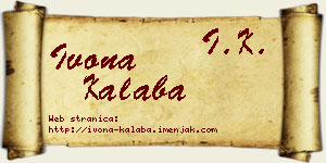 Ivona Kalaba vizit kartica